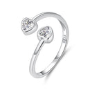 925 Sterling Silver Heart Shaped 0.17cm CZ Ring for Women