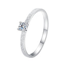 925 Sterling Silver & Moissanite Size 6 Ring with 0.1ct Moissanite