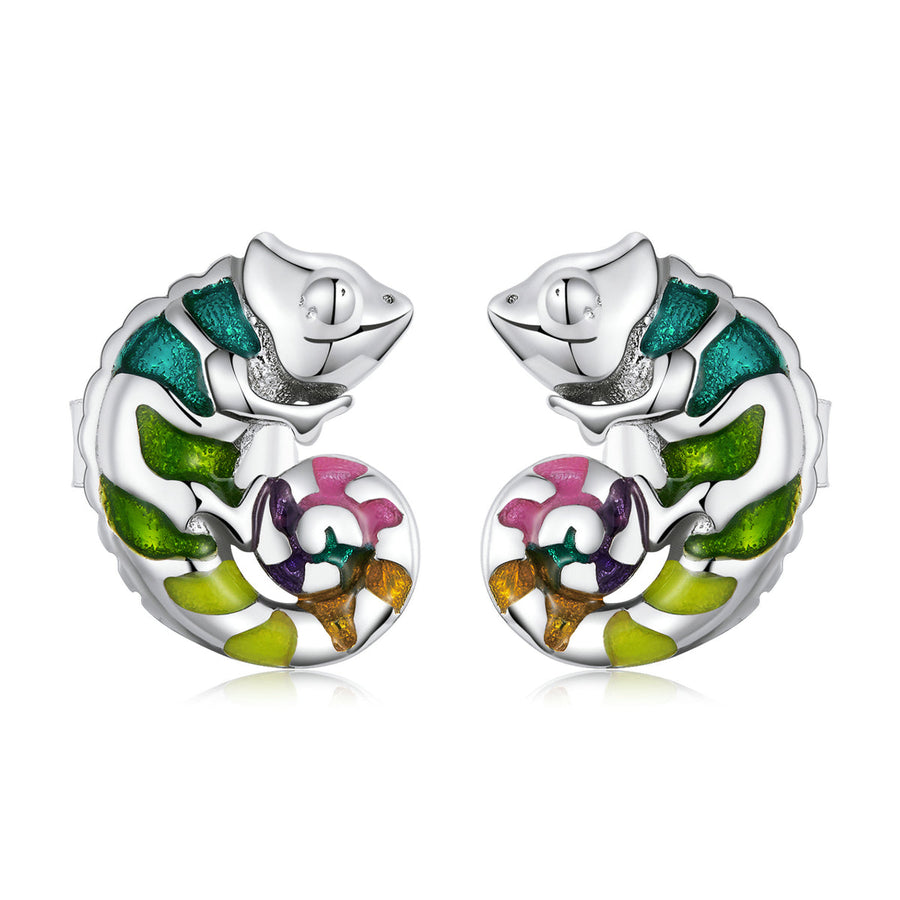 S925 Sterling Silver Enamel Earrings for Women