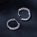 925 Sterling Silver 2.0mm Moissanite Earrings for Women