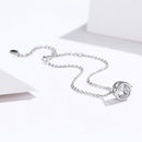 925 Sterling Silver & Platinum Plated CZ Bracelet for Women