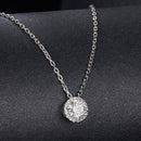 925 Sterling Silver Moissanite Necklace 40+5cm with Pavé Setting for Women
