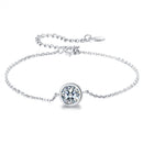 925 Sterling Silver & Platinum Plated CZ Bracelet for Women