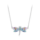 925 Sterling Silver Pendant Necklace with Pavé CZ and Plated Platinum