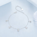 925 Sterling Silver Plated White Gold 12x41mm Pendant Bracelet