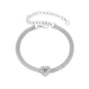925 Sterling Silver & 1 Carat Moissanite & CZ White Gold Plated Bracelet for Women