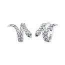 925 Sterling Silver Earrings with Pavé Setting CZ in Oxidized Finish