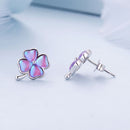 925 Sterling Silver Transparent Glass Earrings for Women