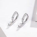 925 Sterling Silver 1.7cm Pavé Setting CZ Earrings
