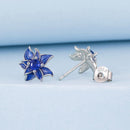 925 Sterling Silver Earrings with Enamel Process and Pavé Setting CZ