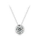 S925 Sterling Silver Moissanite Necklace 400mm with 1ct Moissanite for Women