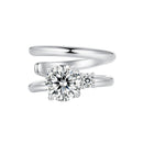 925 Sterling Silver 5mm Moissanite Earrings for Women, 13x8mm, White Gold Plated