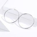 925 Sterling Silver Plated Platinum Earrings 3cm for Women