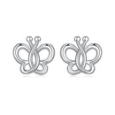 925 Sterling Silver Plated White Gold Earrings