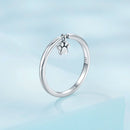 925 Sterling Silver Oxidized Round Paw Print Ring Size 6.0 for Women