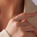 925 Sterling Silver White Gold Plated Ring for Women