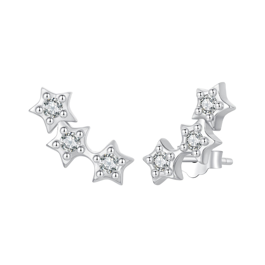 925 Sterling Silver Pavé Setting CZ Earrings for Women