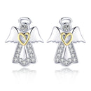 925 Sterling Silver Plated Platinum Gold Earrings for Women