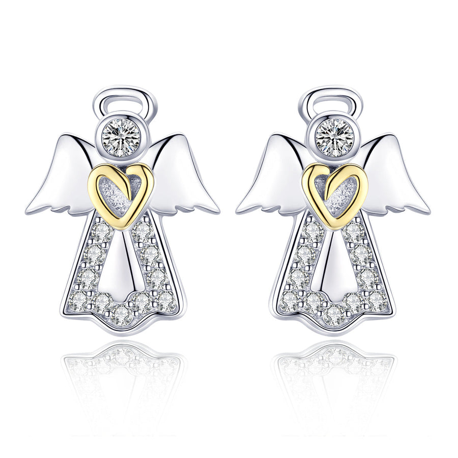 925 Sterling Silver Plated Platinum Gold Earrings for Women