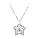 925 Sterling Silver White Gold Plated Moissanite 40+5cm Necklace for Women
