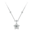 925 Sterling Silver 5mm Moissanite Necklace for Women