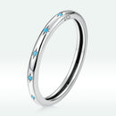 925 Sterling Silver Turquoise Oxidized Silver Ring Size 6 for Women