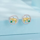 925 Sterling Silver Earrings with CZ in White Gold Plated for Women