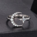 925 Sterling Silver Moissanite 0.25cm White Gold Plated Ring - Size E for Women