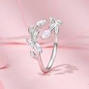 925 Sterling Silver White Gold Plated Pavé Setting CZ Ring for Women