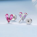 925 Sterling Silver Earrings with Pavé Setting CZ