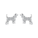 925 Sterling Silver Pavé Set CZ White Gold Plated Earrings for Women