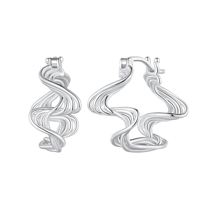 925 Sterling Silver Earrings 18mm x 10mm for Women