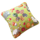 Set of 2 Easter Eggs with Bunny, Chicks and Willow Tree Throw Pillow Covers