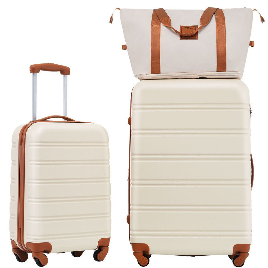 Hardshell Luggage Sets 2Pcs + Bag Spinner Suitcase with TSA Lock Lightweight 20