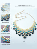 Jane Stone Fashion Statement Collar Necklace Vintage Openwork Bib Costume Jewelry