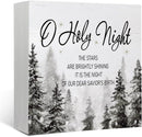 Christmas Decor Red Truck Christmas Wooden Box Signs Buffalo Plaid Christmas Decorations Christmas Decor for Home Office Bedroom Fireplace Car Tiered Tray Decor Christmas Gifts for Women 5x5