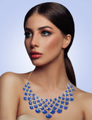 Jane Stone Fashion Statement Collar Necklace Vintage Openwork Bib Costume Jewelry