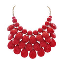 Jane Stone Fashion Statement Collar Necklace Vintage Openwork Bib Costume Jewelry