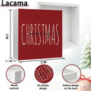 Christmas Decor Red Truck Christmas Wooden Box Signs Buffalo Plaid Christmas Decorations Christmas Decor for Home Office Bedroom Fireplace Car Tiered Tray Decor Christmas Gifts for Women 5x5
