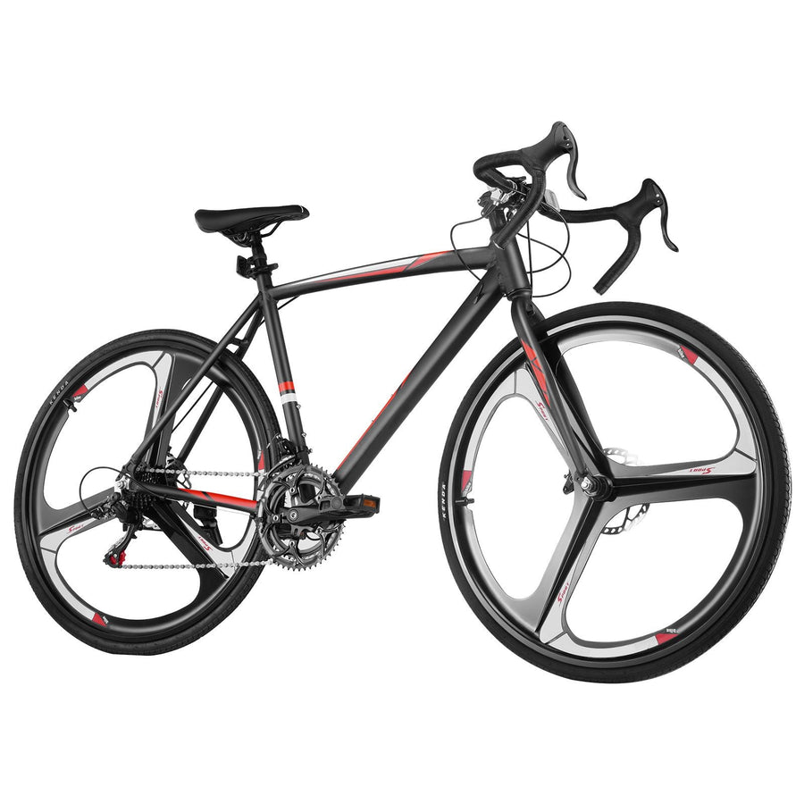 Road Bike, 700C Wheels Racing Bike, SHIMANO 14 Speeds Drivetrain City Commuter Road Bicycle, Urban Adult Sport Bike with Lightweight Aluminum Alloy Frame, Drop Bar, Disc Brake, for Men Women