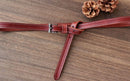 Women's Solid Brown Skinny Belt for Jeans Dresses Vintage Skinny Waist Belt