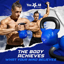 Kettlebell, 5-100 LB Vinyl Coated Cast Iron Strength Training Kettlebells for Home Gym Exercises, Fitness, Full Body Workout Equipment, Push Ups, and Grip Strength