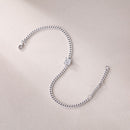 Resolute - A fashionable jewelry bracelet set with Moissanite S925 sterling silver and platinum-plated diamonds, a luxurious silver accessory
