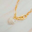 Sparkly Big Heart Bag Charm
