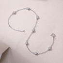 Dynamic Bubble - A fashionable jewelry bracelet and bangle set with Moissanite S925 sterling silver and Platinum-plated diamond
