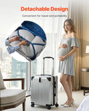 VEVOR Pregnancy Pillows for Side Sleeping, L-Shaped Maternity Pillow for Pregnant Women, Soft & Breathable Pregnancy Body Pillow with Washable Jersey Cover for Head Neck Belly Leg Support, Light Gray