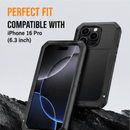Rugged Shockproof Phone Case for iPhone 11/12/13/14/15/16 Plus - Military Grade 10FT Drop Protection Heavy Duty Full-Body Protective Cover with Raised Screen & Camera Edges, Anti-Slip Grip