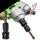 1/2 Inch Square To 1/4 Inch Hex Ratchet Socket Impact Wrench Socket Set Adapter Spanner Drive Converter Quick Release Tool