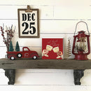 Christmas Decor Red Truck Christmas Wooden Box Signs Buffalo Plaid Christmas Decorations Christmas Decor for Home Office Bedroom Fireplace Car Tiered Tray Decor Christmas Gifts for Women 5x5