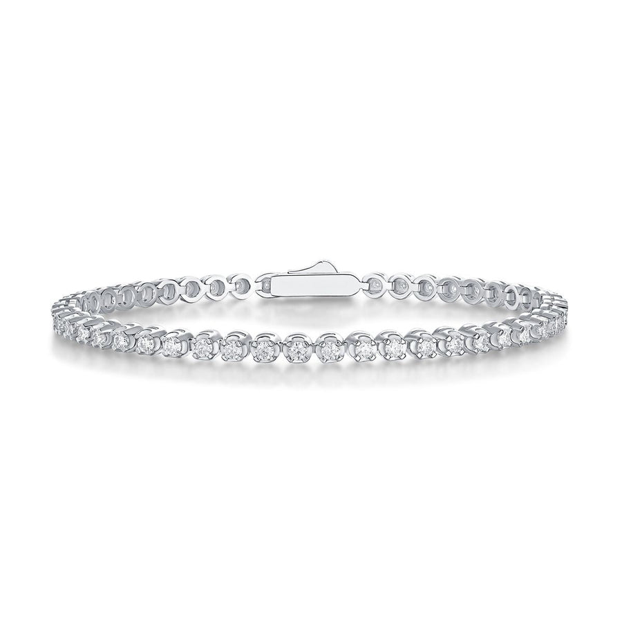 Starry Sky - Fashionable bracelet and Bangle jewelry set with Moissanite S925 sterling silver and Platinum-plated diamond